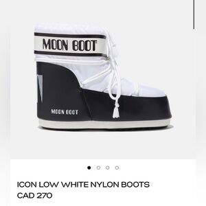 Moon Boot Icon Low Black and White Boots